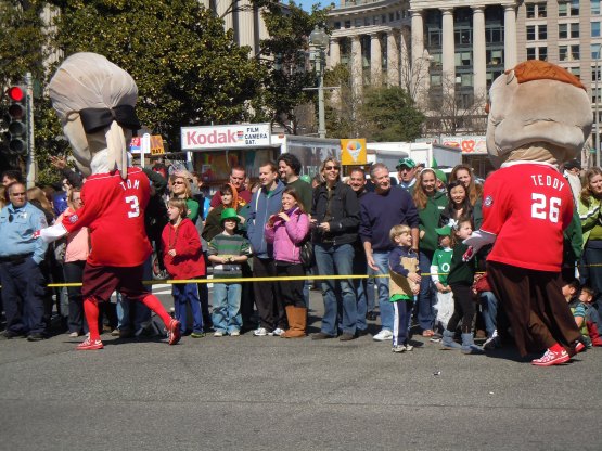 Teddy and Tom working the crowd