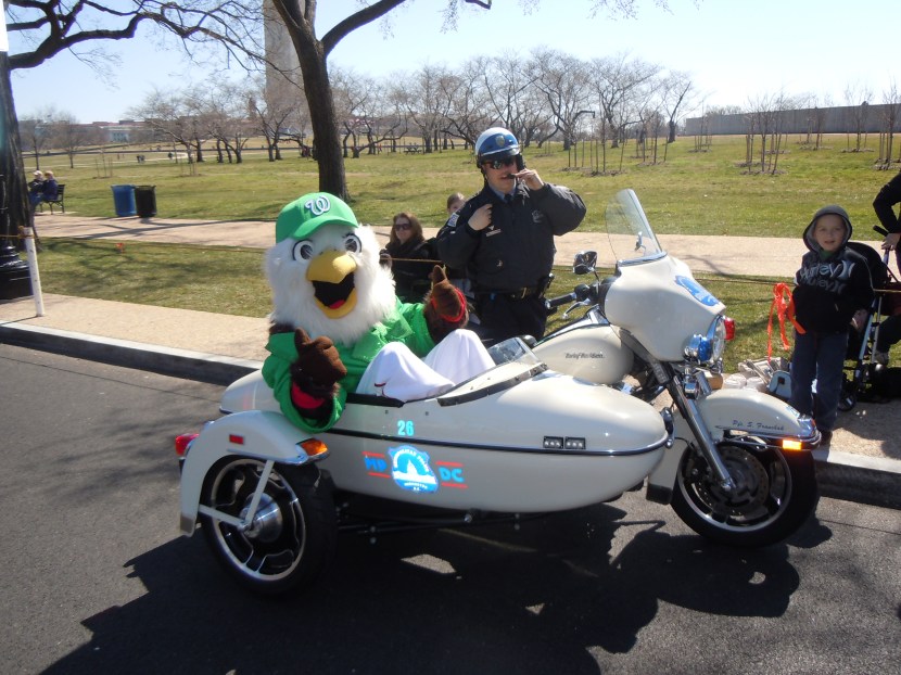 I got to ride in the side car of this police motorcycle. And no, I wasn't in trouble!